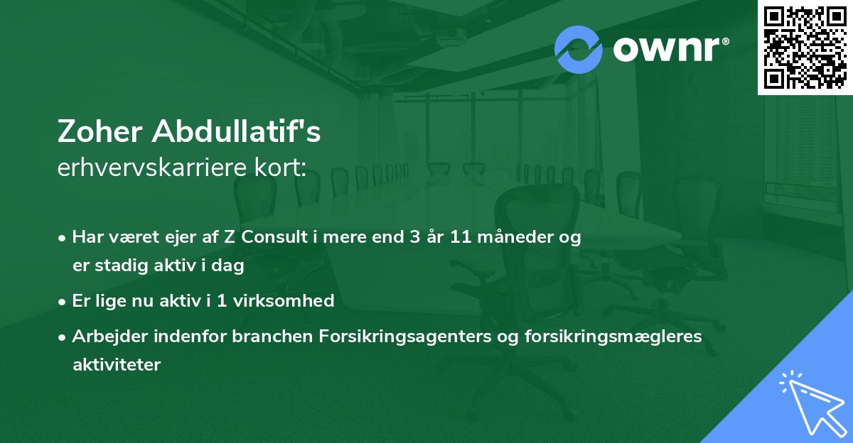 Zoher Abdullatif's erhvervskarriere kort