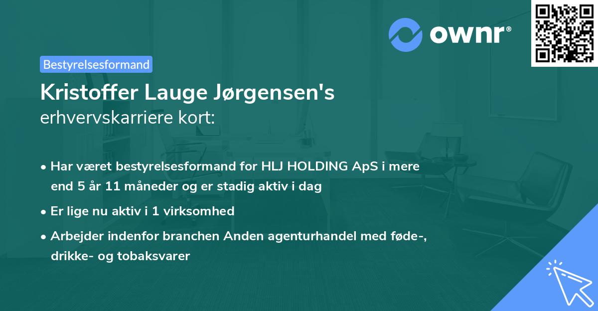 Kristoffer Lauge Jørgensen's erhvervskarriere kort