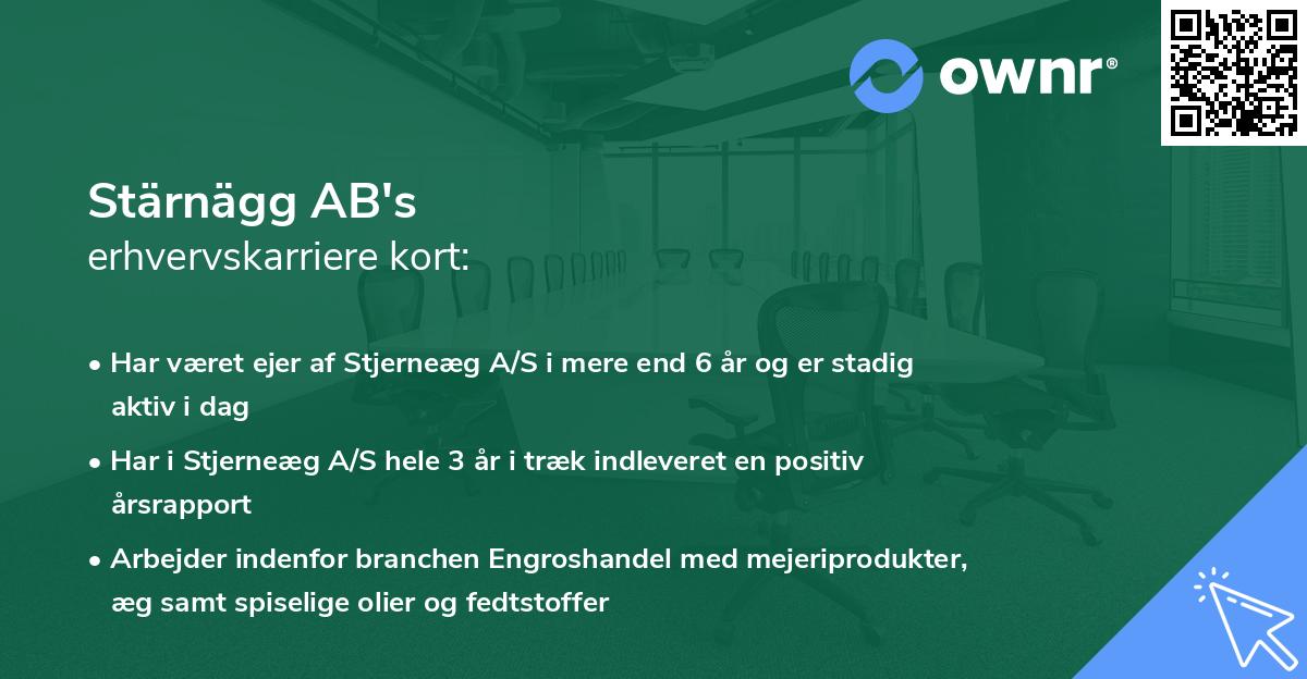 Stärnägg AB's erhvervskarriere kort