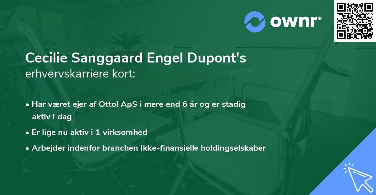 Cecilie Sanggaard Engel Dupont's erhvervskarriere kort