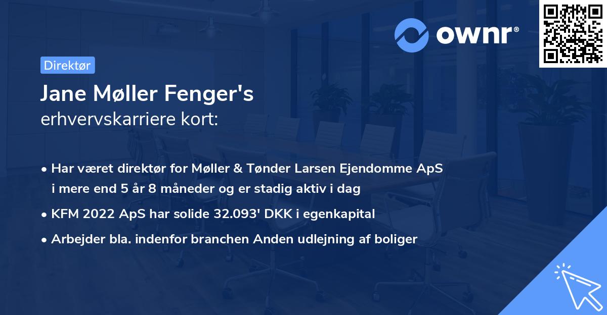 Jane Møller Fenger's erhvervskarriere kort