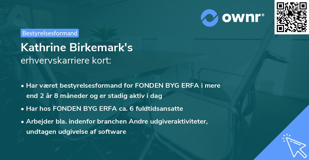 Kathrine Birkemark's erhvervskarriere kort