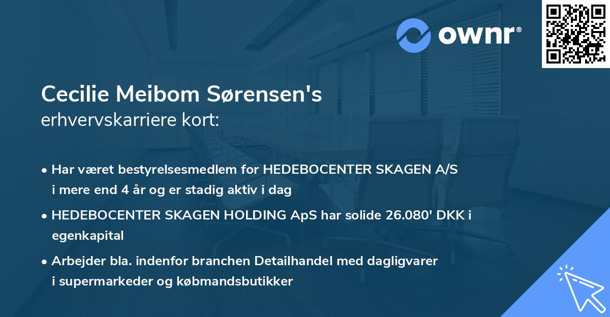 Cecilie Meibom Sørensen's erhvervskarriere kort