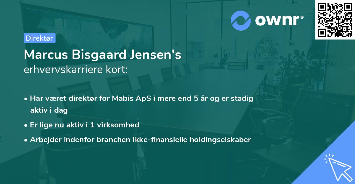 Marcus Bisgaard Jensen's erhvervskarriere kort