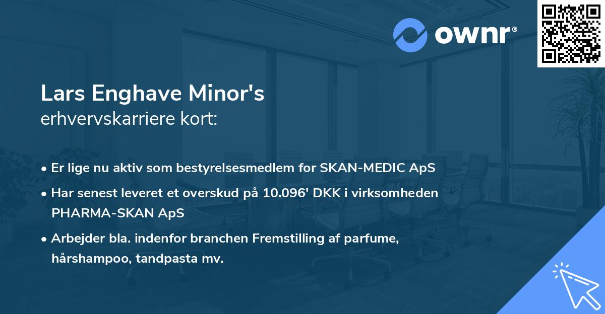 Lars Enghave Minor's erhvervskarriere kort