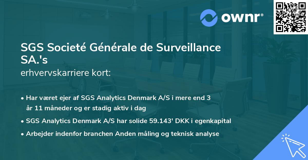 SGS Societé Générale de Surveillance SA.'s erhvervskarriere kort