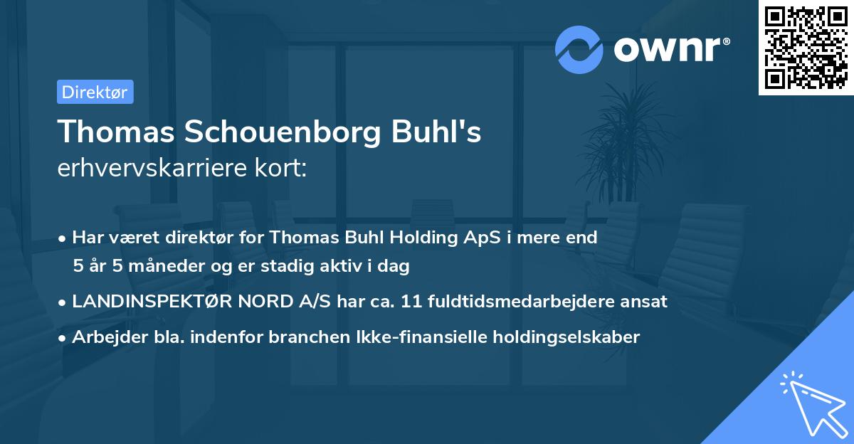 Thomas Schouenborg Buhl's erhvervskarriere kort
