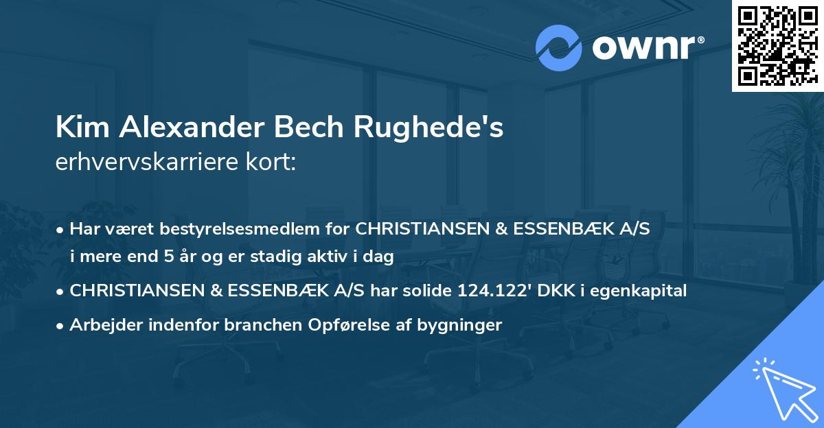 Kim Alexander Bech Rughede's erhvervskarriere kort