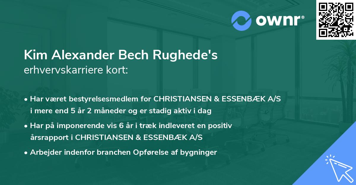 Kim Alexander Bech Rughede's erhvervskarriere kort