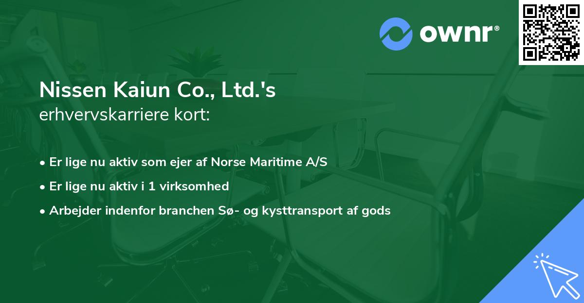 Nissen Kaiun Co., Ltd.'s erhvervskarriere kort