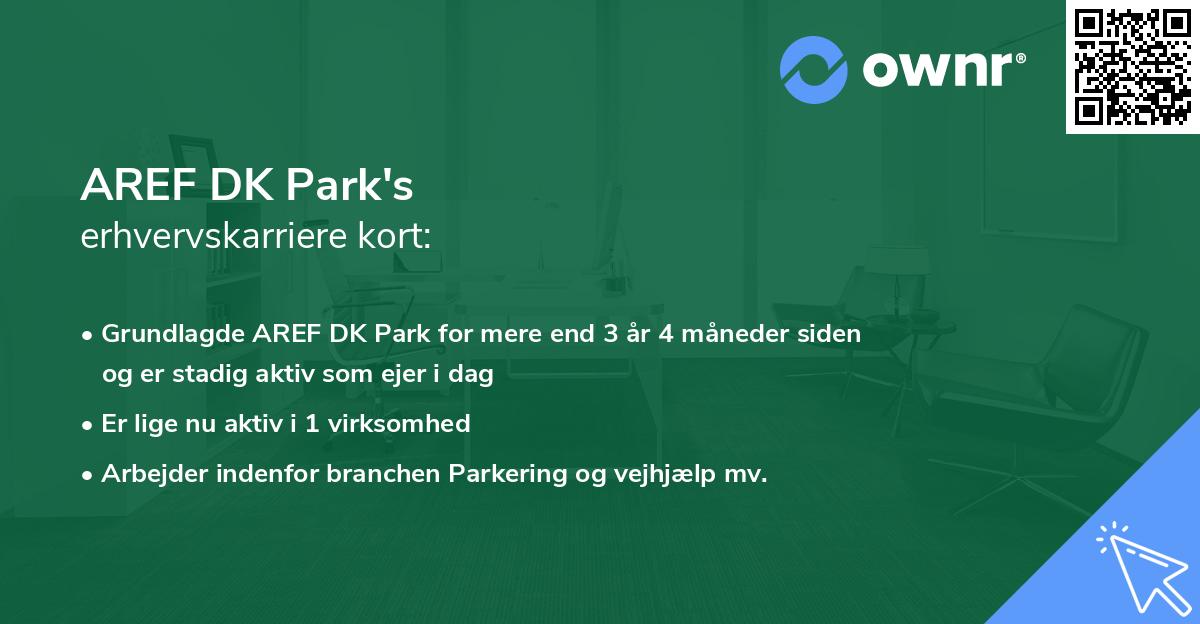 AREF DK Park's erhvervskarriere kort