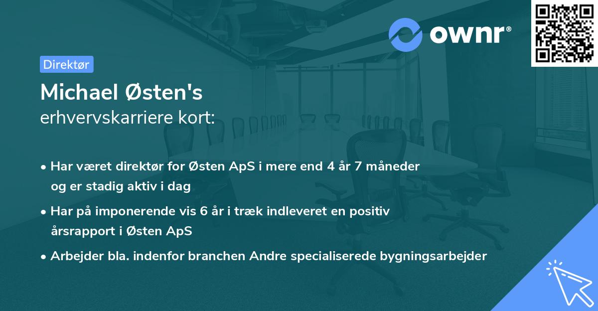 Michael Østen's erhvervskarriere kort
