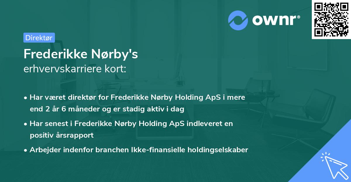 Frederikke Nørby's erhvervskarriere kort