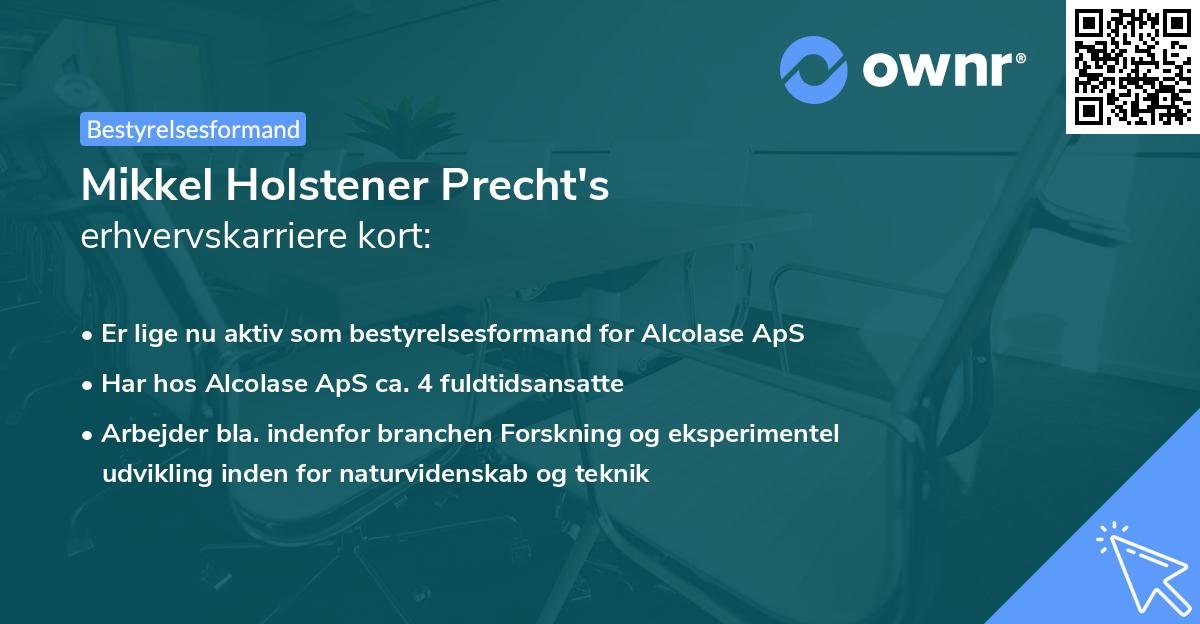Mikkel Holstener Precht's erhvervskarriere kort