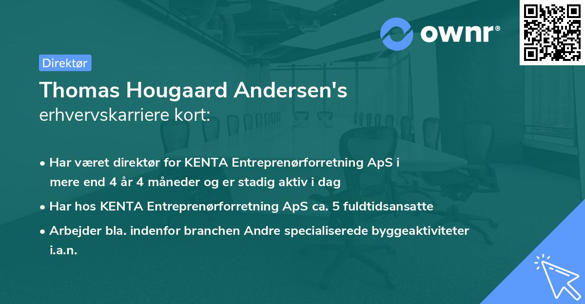 Thomas Hougaard Andersen's erhvervskarriere kort