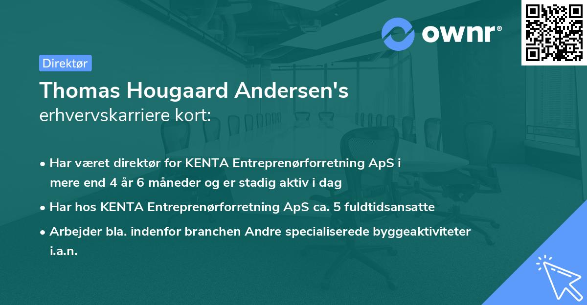 Thomas Hougaard Andersen's erhvervskarriere kort