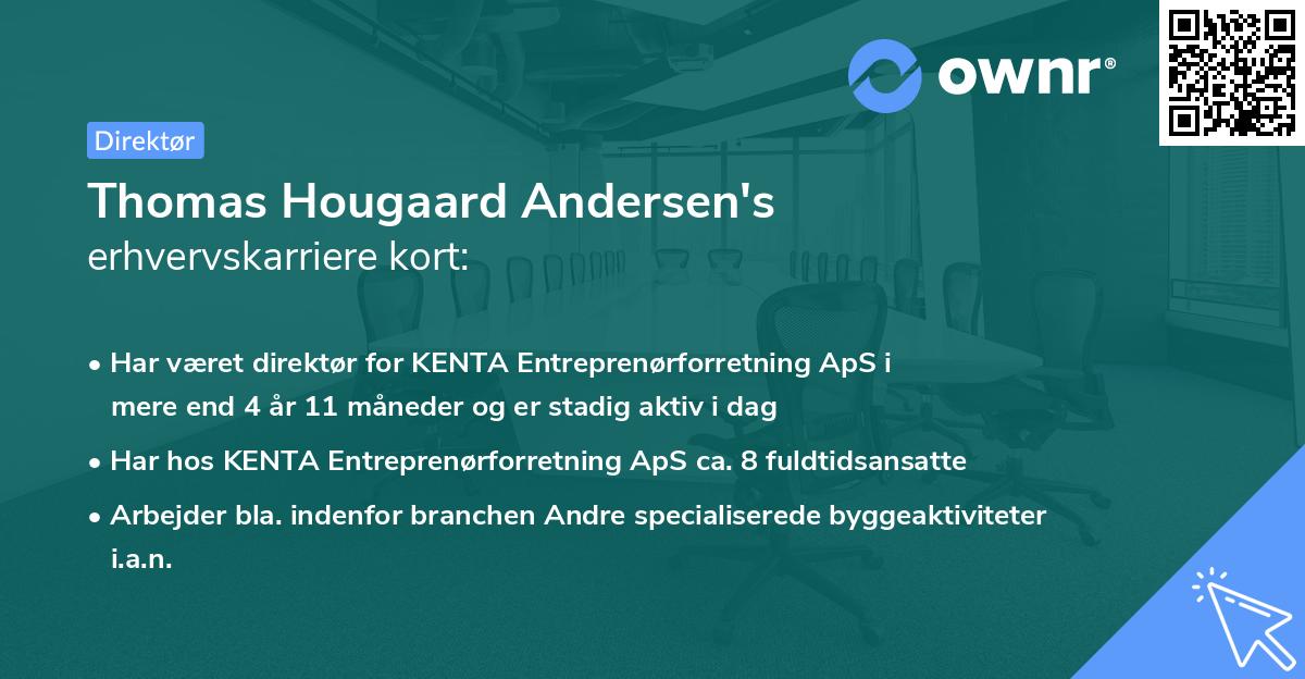 Thomas Hougaard Andersen's erhvervskarriere kort