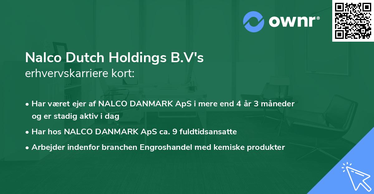 Nalco Dutch Holdings B.V's erhvervskarriere kort