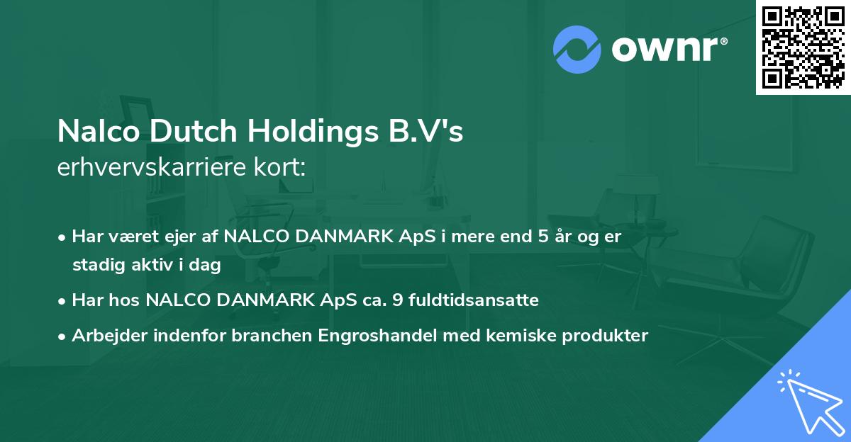 Nalco Dutch Holdings B.V's erhvervskarriere kort