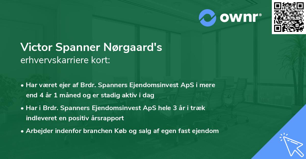 Victor Spanner Nørgaard's erhvervskarriere kort
