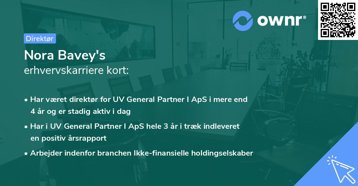 Nora Bavey's erhvervskarriere kort