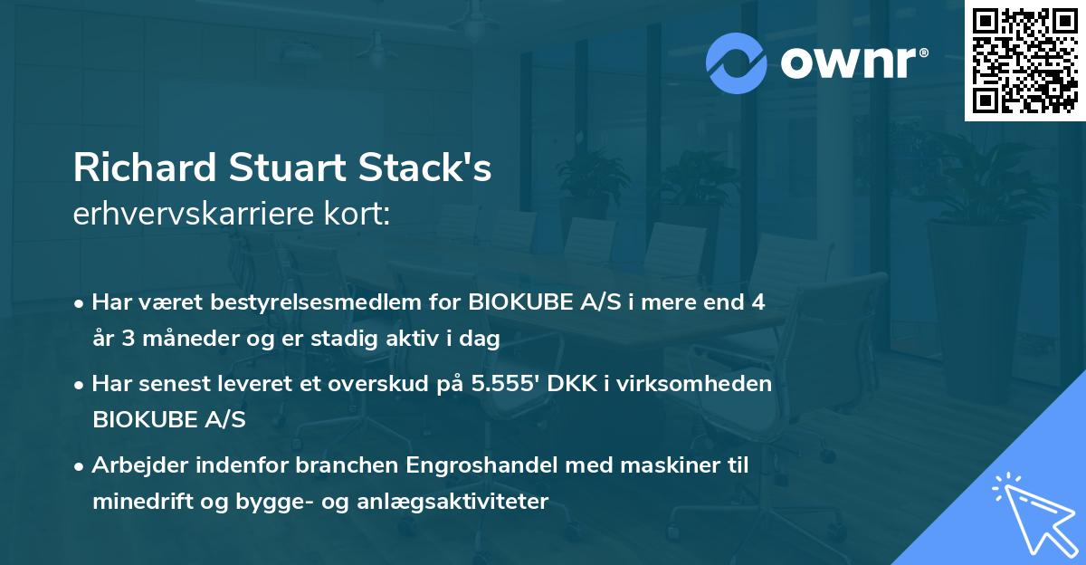 Richard Stuart Stack's erhvervskarriere kort