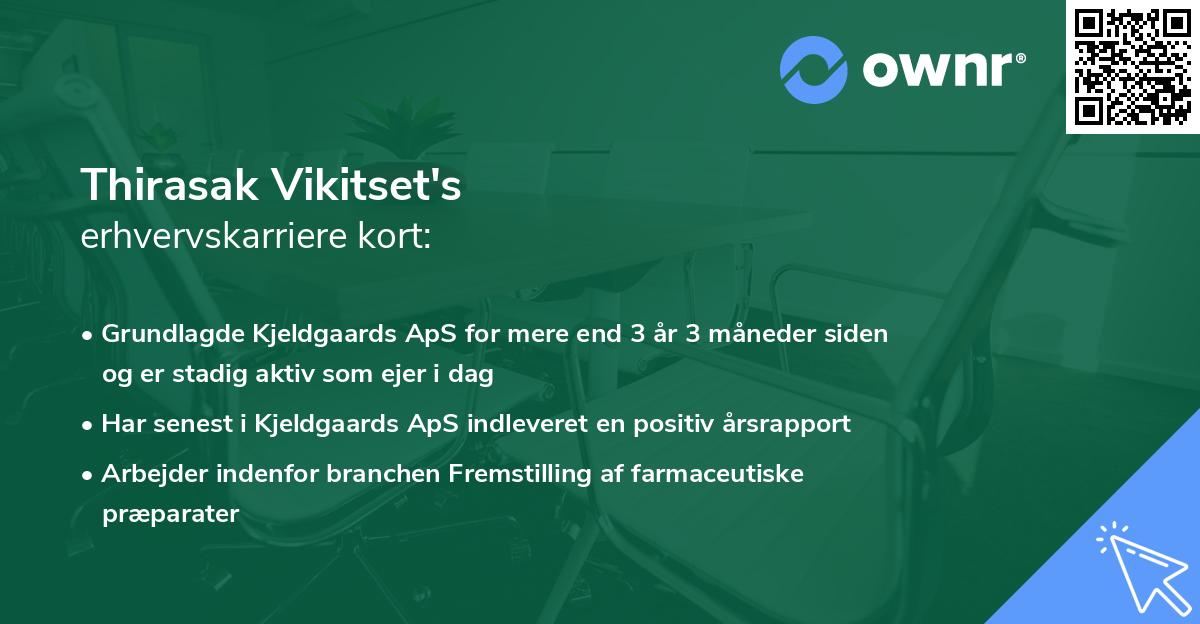 Thirasak Vikitset's erhvervskarriere kort