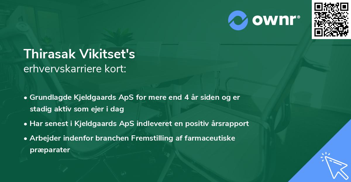 Thirasak Vikitset's erhvervskarriere kort