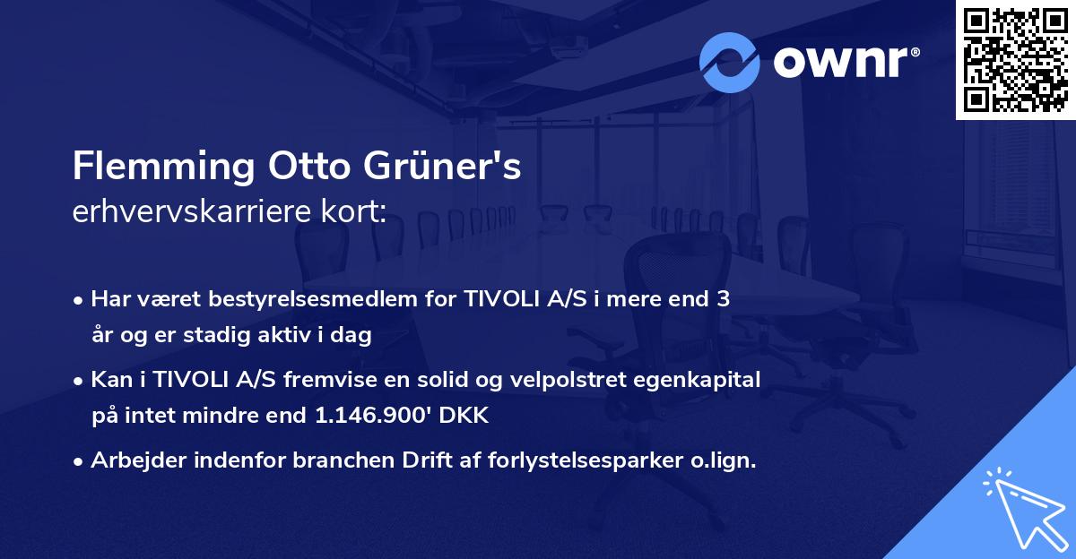Flemming Otto Grüner's erhvervskarriere kort
