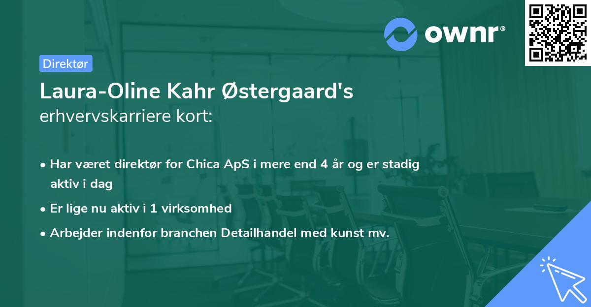 Laura-Oline Kahr Østergaard's erhvervskarriere kort
