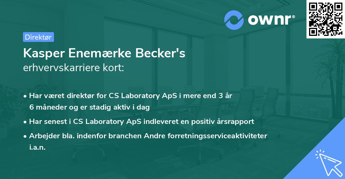 Kasper Enemærke Becker's erhvervskarriere kort