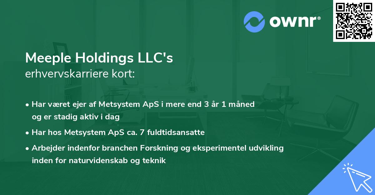 Meeple Holdings LLC's erhvervskarriere kort