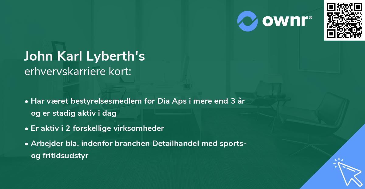 John Karl Lyberth's erhvervskarriere kort