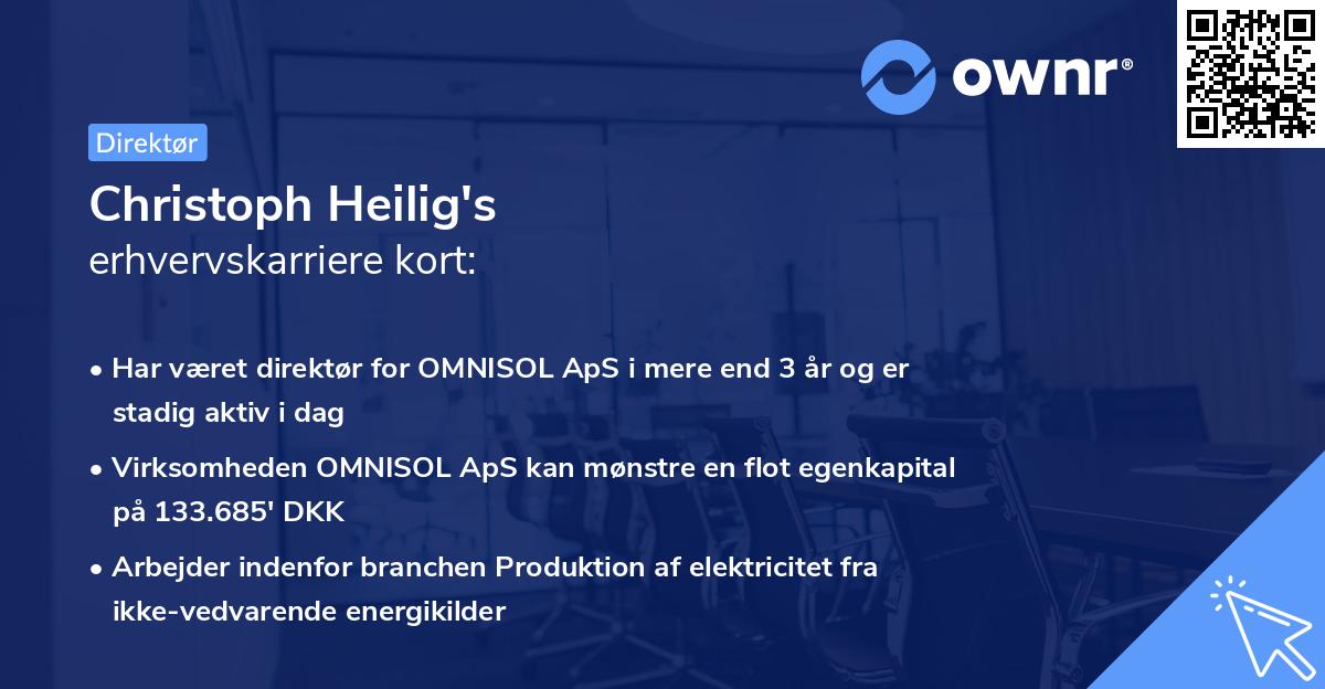 Christoph Heilig's erhvervskarriere kort