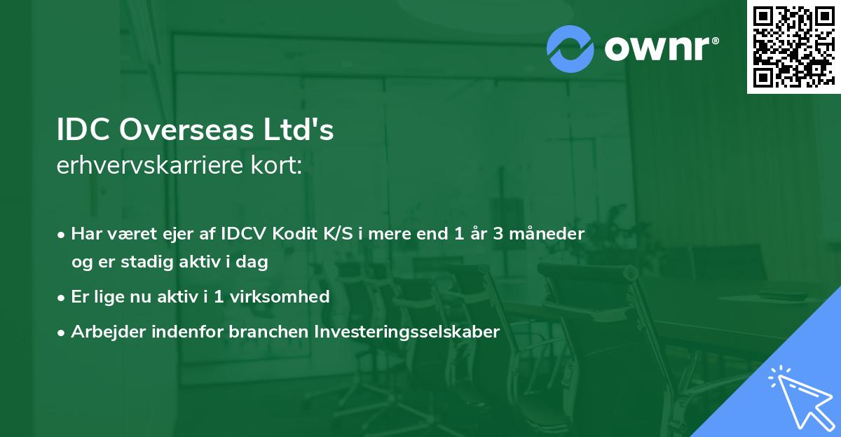 IDC Overseas Ltd's erhvervskarriere kort