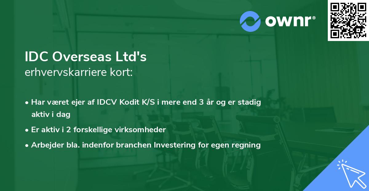 IDC Overseas Ltd's erhvervskarriere kort