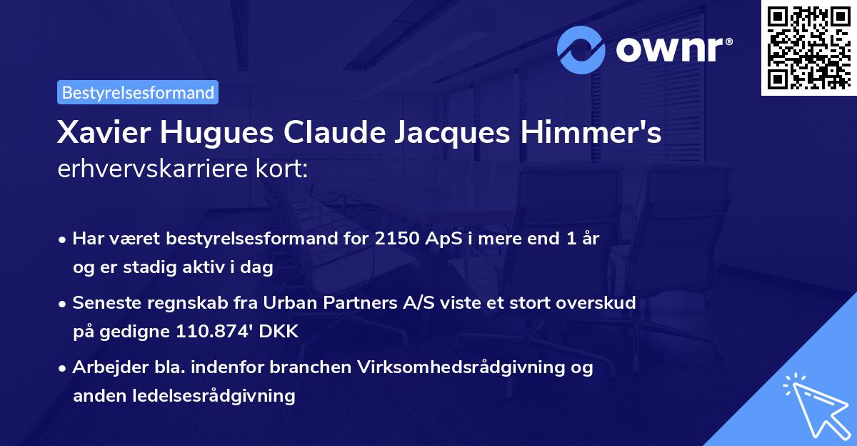 Xavier Hugues Claude Jacques Himmer's erhvervskarriere kort