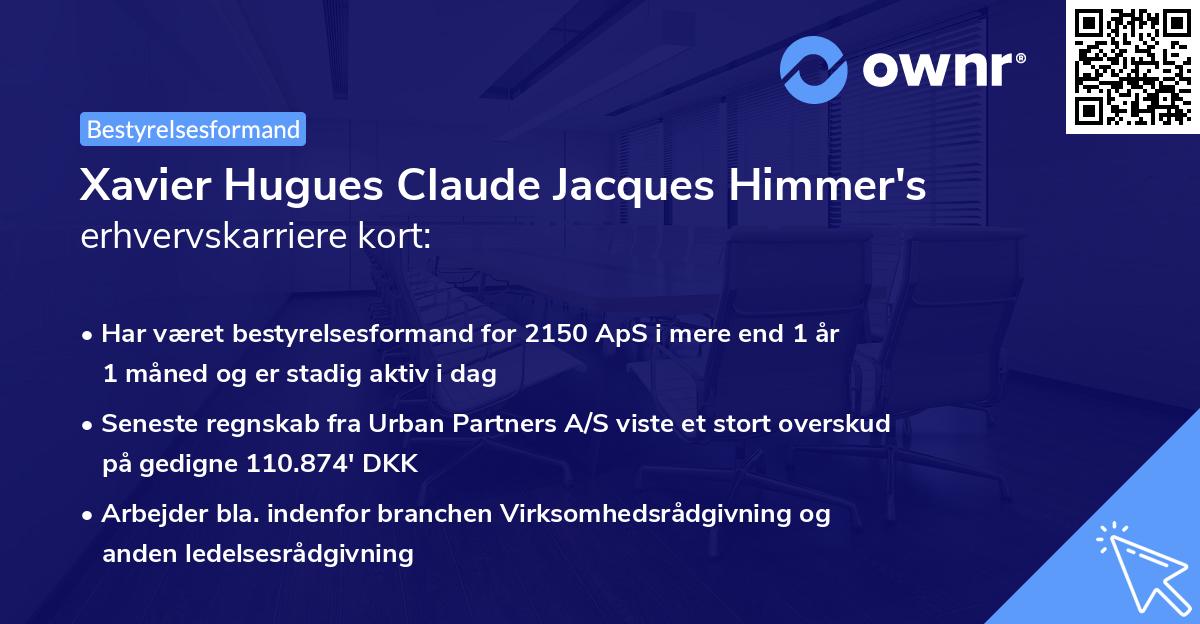 Xavier Hugues Claude Jacques Himmer's erhvervskarriere kort