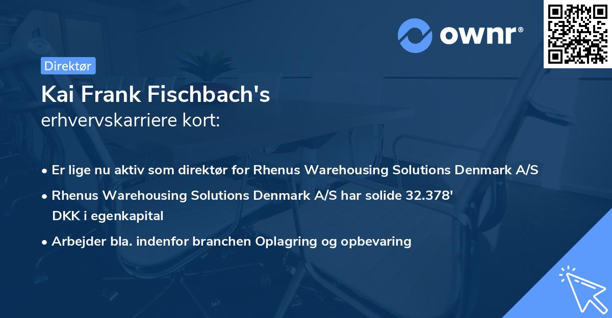 Kai Frank Fischbach's erhvervskarriere kort