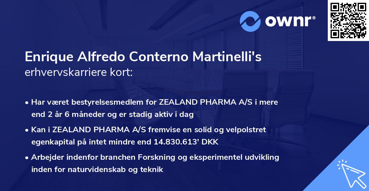 Enrique Alfredo Conterno Martinelli's erhvervskarriere kort