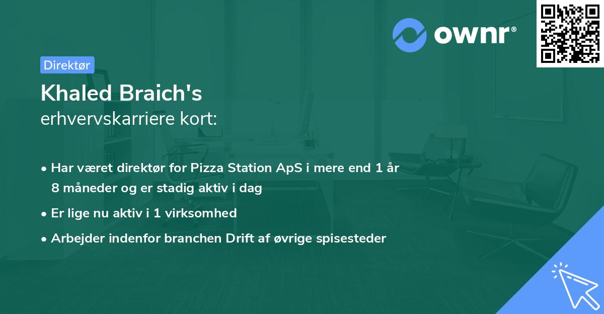 Khaled Braich's erhvervskarriere kort