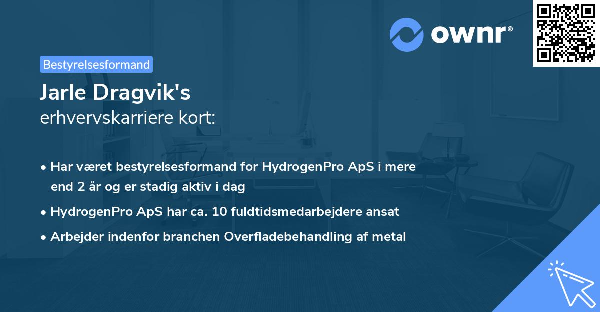 Jarle Dragvik's erhvervskarriere kort