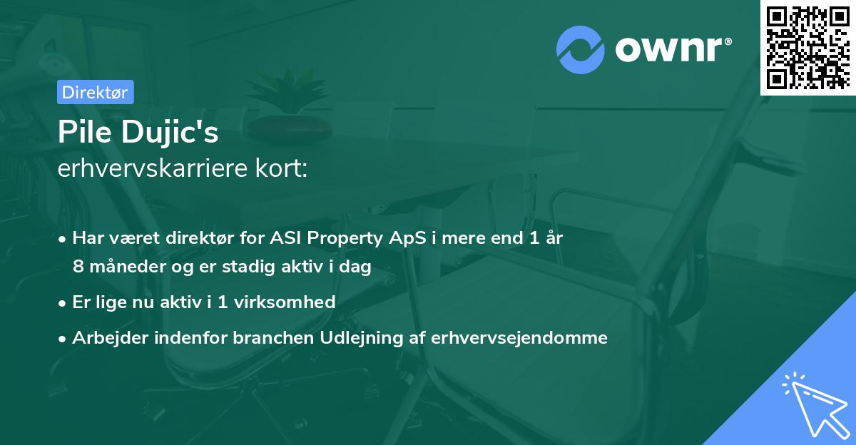 Pile Dujic's erhvervskarriere kort
