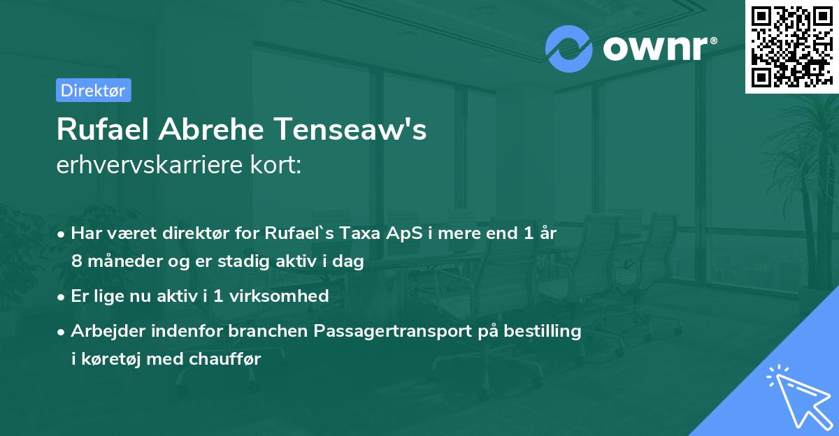 Rufael Abrehe Tenseaw's erhvervskarriere kort