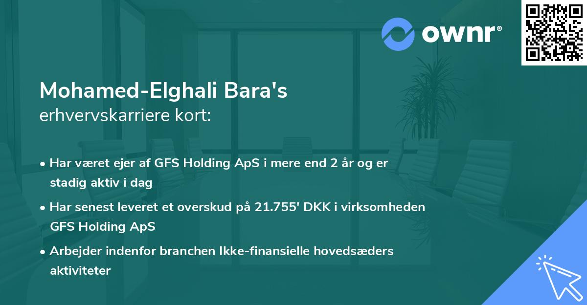 Mohamed-Elghali Bara's erhvervskarriere kort