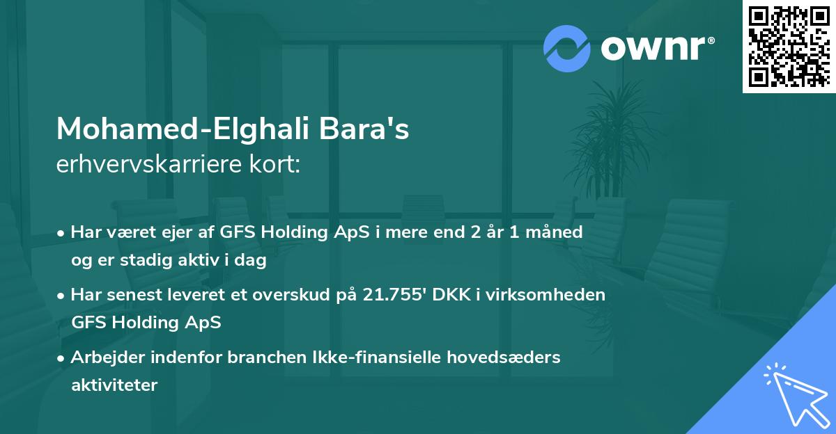 Mohamed-Elghali Bara's erhvervskarriere kort
