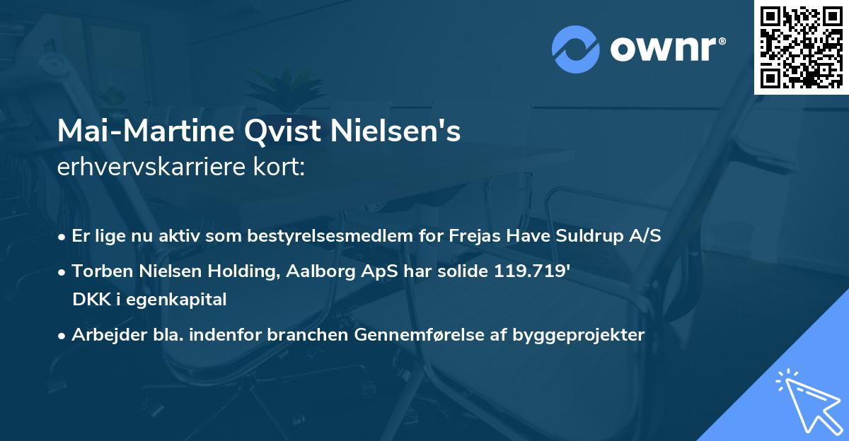Mai-Martine Qvist Nielsen's erhvervskarriere kort