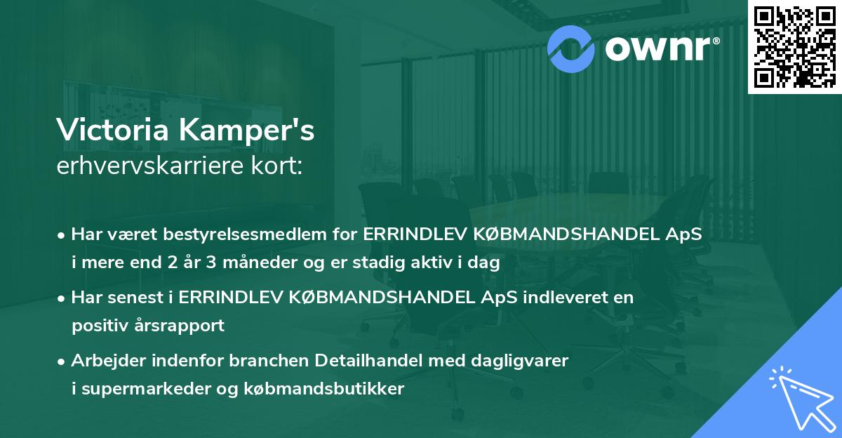 Victoria Kamper's erhvervskarriere kort