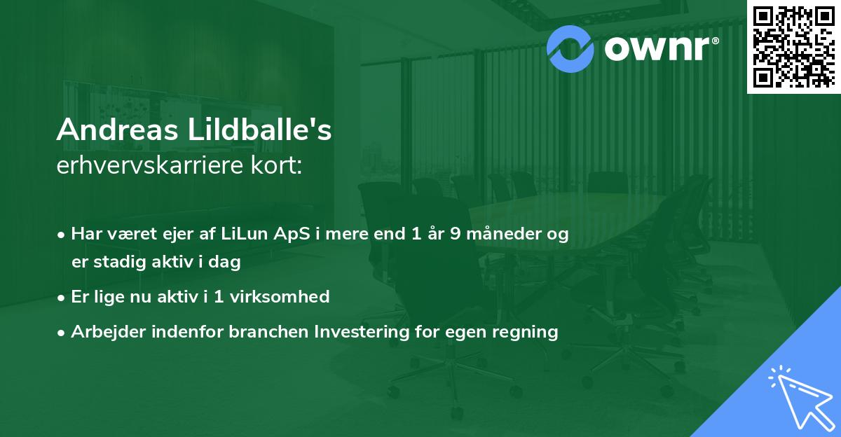 Andreas Lildballe's erhvervskarriere kort