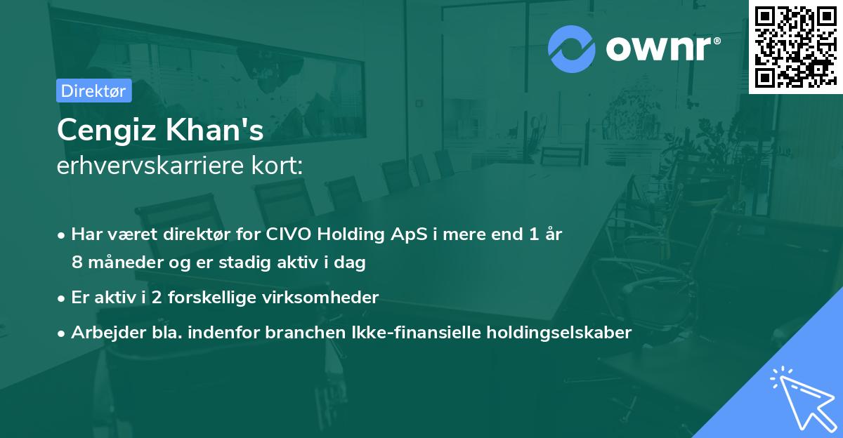 Cengiz Khan's erhvervskarriere kort